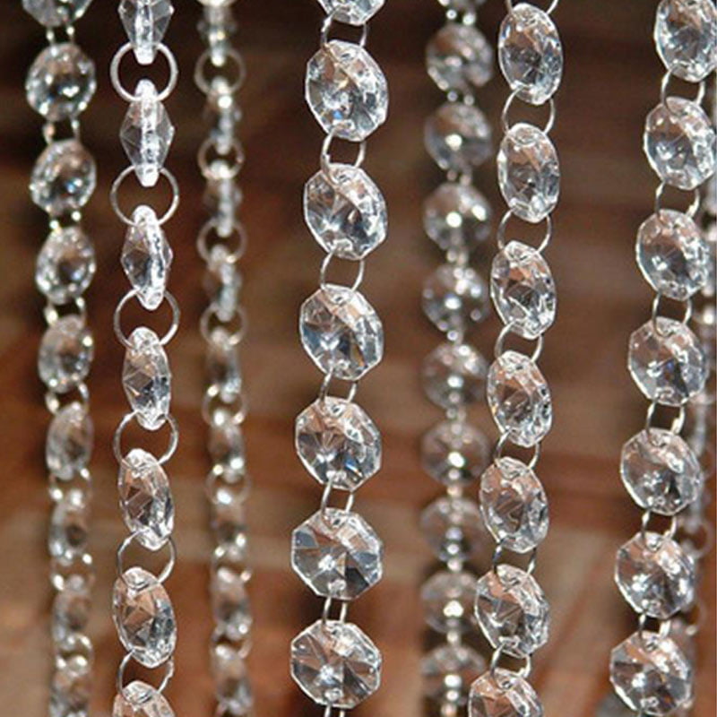 50Pc Acrylic Crystal Clear Bead Garland Hanging Chandelier Wedding Decor Supplie 