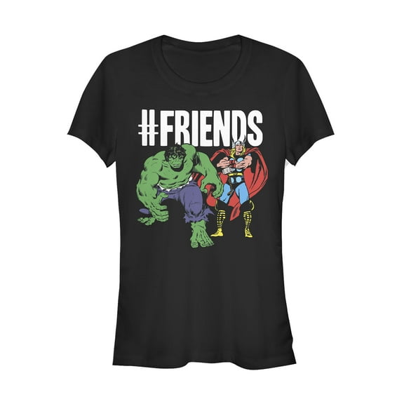 Junior's Marvel # Thor Hulk  Graphic Tee Black Small