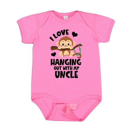 

Inktastic Monkey I Love Hanging out with My Uncle Gift Baby Boy or Baby Girl Bodysuit
