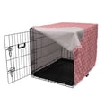 thumbnail image 3 of Abstract Dog Crate Cover, Simplistic and Ornamental Illustration of Round Symmetric Motifs, Easy to Use Pet Kennel Cover Small Dogs Puppies Kittens, 7 Sizes, Dried Rose and Pale Pink, by Ambesonne, 3 of 6