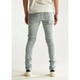 thumbnail image 5 of Embellish NYC Men's Indio Embroidered Distressed Skinny Fit Stretch Denim Jeans (30, Light Blue), 5 of 5