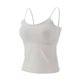 thumbnail image 2 of Camisola para mujer, transpirable, elástica, sin espalda, con sujetador incorporado, chaleco fino, camisetas sin mangas Blanco M, 2 of 9