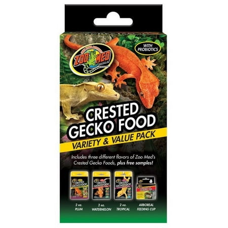 Zoo Med Crested Gecko Food Variety and Value Pack [Reptile Gecko Food, Reptile Supplies] 1 count