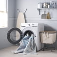 thumbnail image 3 of SAFAVIEH Martha Stewart Norbert Medallion Machine Washable Area Rug, Grey/Turquoise, 4' x 6', 3 of 11