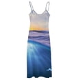 thumbnail image 5 of Bright Sunshine Through Deep Blue Sea Design Sleeveless Dress Woman Fashion Long Dresses Women's Summer Suit Dress 2025, 5 of 7