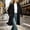 Black, variant on Women's Wool Coat Pea Coat Notched Lapel Open Front Mid-Length Long Sleeve with Pockets Loose Fit Casual Fall Winter Daily Wear Work