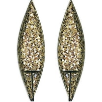 Bella Palacio” Glass Mosaic & Metal Wall Mounted Decorative Candle Holder Wall Sconce,Set of 2, Large Size 18 in. Light Weight Wall Decor (Golden Sands)