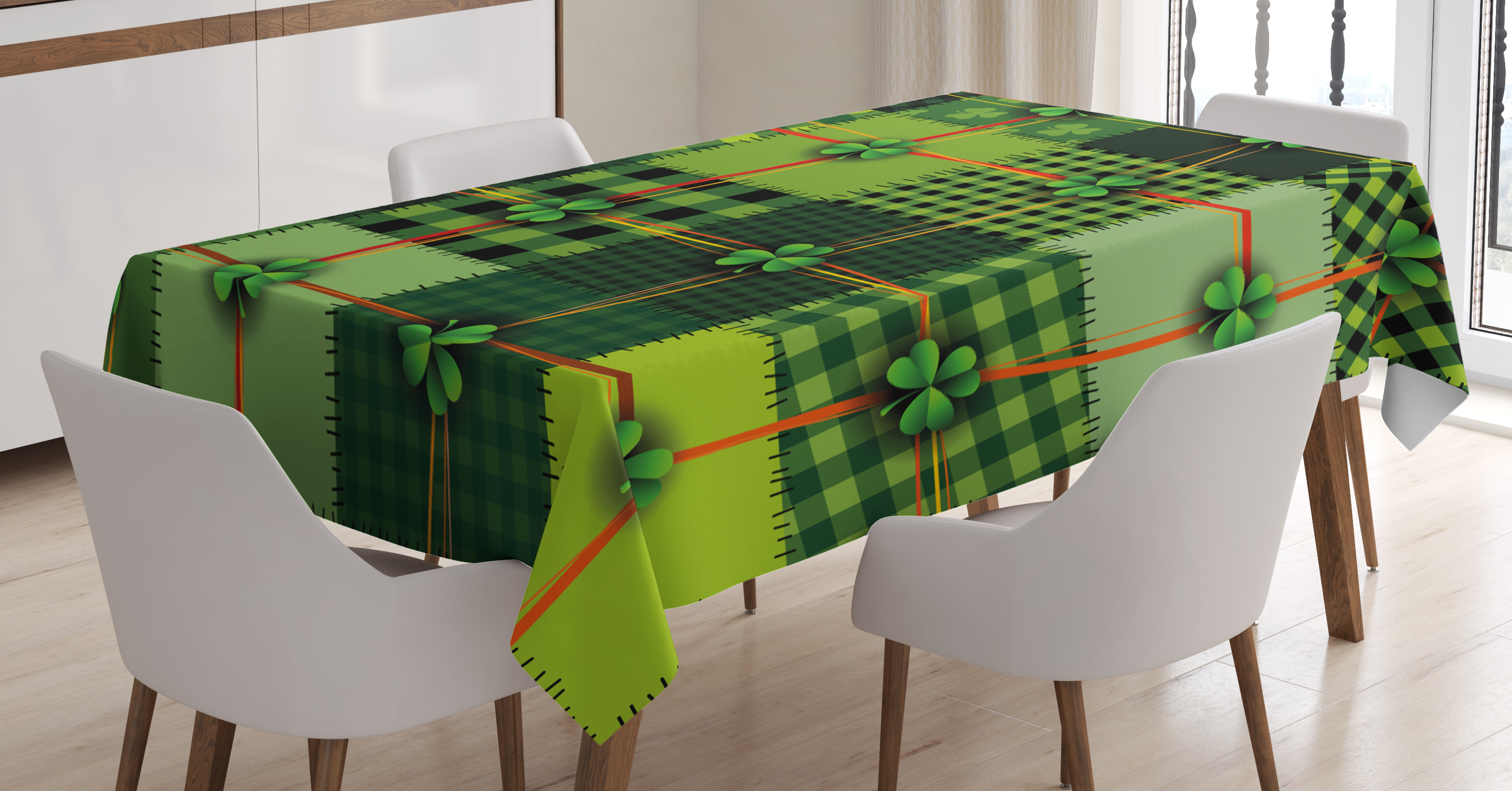 Irish Tablecloth, Patchwork Style St. Patrick's Day Themed Celtic Quilt