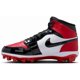 thumbnail image 3 of A i r-Jor-dan 1 Mid TD 'Bred Toe' Football Cleats Gym Red Black Patent FJ6805-601, 3 of 5