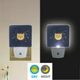 thumbnail image 2 of Yayeee LED Night Light for The Home Plug in With Light Sensors 2 Pack, Orange Cat Planet, 2 of 6