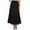 Black, variant on Women's Maxi Skirts Summer Long Flowy A Line Boho High Elastic Waist Pleated Skirt with Pockets Hot Pink S