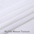 thumbnail image 4 of Haperlare 3 Pcs Kitchen Curtain and Valance Set 36 inch Length Waffle Weave Textured Blackout Bathroom Curtains Window Treatment, White, 4 of 5