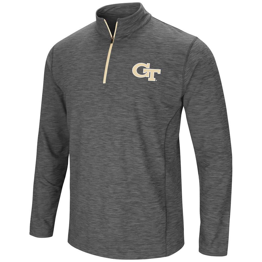 Mens Georgia Tech Yellow Jackets Action Pass Long Sleeve Quarter Zip Wind Shirt by Colosseum