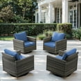 thumbnail image 2 of POCASSY Swivel Rocking Patio Wicker Chairs with Cushions (Set of 4), 2 of 12