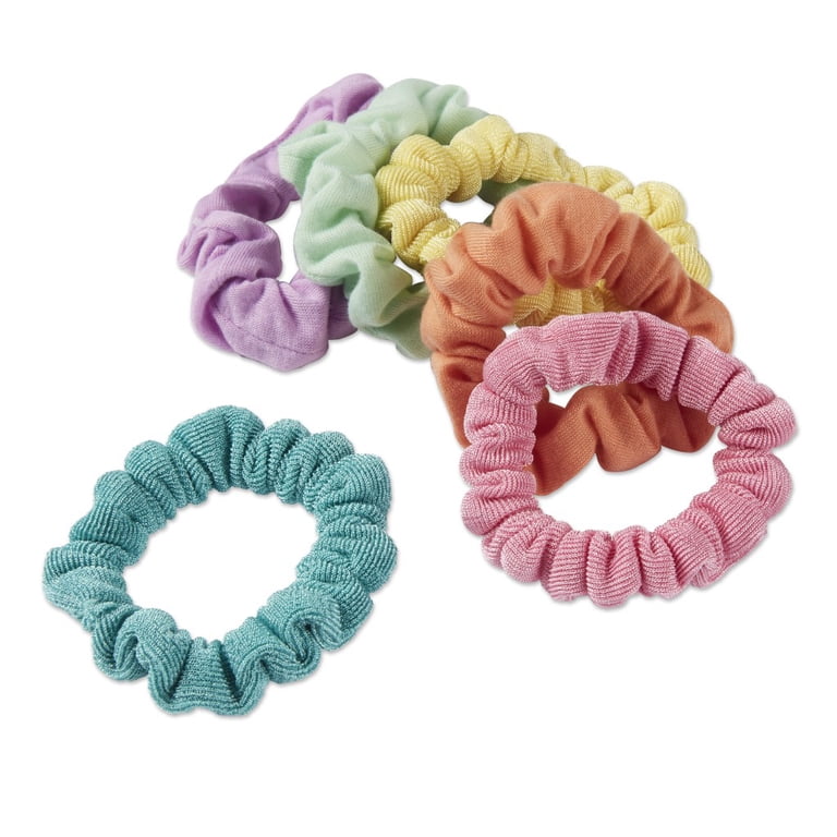 Scunci Mini Scrunchie Hair Ties, Assorted Colors, 6 Ct  display picture 1
