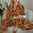 thumbnail image 6 of Honeii Peanuts2 print Women's Pajama Sets Long Sleeve Button Down Sleepwear Nightwear Soft Pjs Lounge Sets-X-Large, 6 of 7