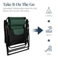thumbnail image 5 of Best Choice Products Oversized Padded Zero Gravity Chair, Folding Outdoor Patio Recliner w/ Side Tray - Forest Green, 5 of 7