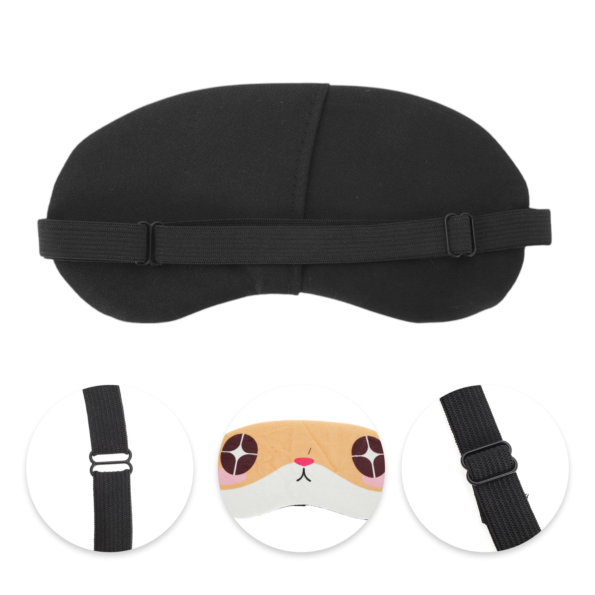 Unique Bargains 1pc Portable Cute Animal Pattern Eye Mask for Home Yellow