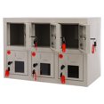 thumbnail image 2 of ChicHomey Modern Cellphone Charging Station with 6 Locking Compartments, Acrylic Windows, and Power Sockets for Efficient Storage and Charging, 2 of 7