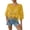 Yellow #014, variant on Women's Plain Fringe Trim Cut Out Sheer Cover Up, Boho Scallop Trim 3/4 Sleeve Round Neck Cover Up, For Beach Vacation, S