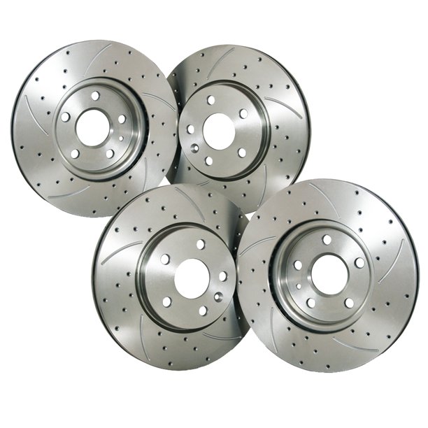 FLPX Front & Rear Drilled Slotted Brake Rotor Fits MERCEDESBENZ ML320