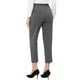 thumbnail image 3 of Pantalones de trabajo de mujer Inspire Chic de cintura alta con elástico en la parte posterior, largo hasta el tobillo, talla XL, gris oscuro liso, 3 of 6