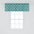 thumbnail image 2 of Ambesonne Transportation Window Valance, Bus and Stop Signs, 42" x 18", Sea Blue Mustard, 2 of 3