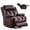 Model 5517 - Brown - Single Motor, variant on MEROUS Power Lift Recliner Chair with Heating and Massage, Electric Lift Assist Recliner for Elderly, Breathable Leather Reclining Sofa, Gray