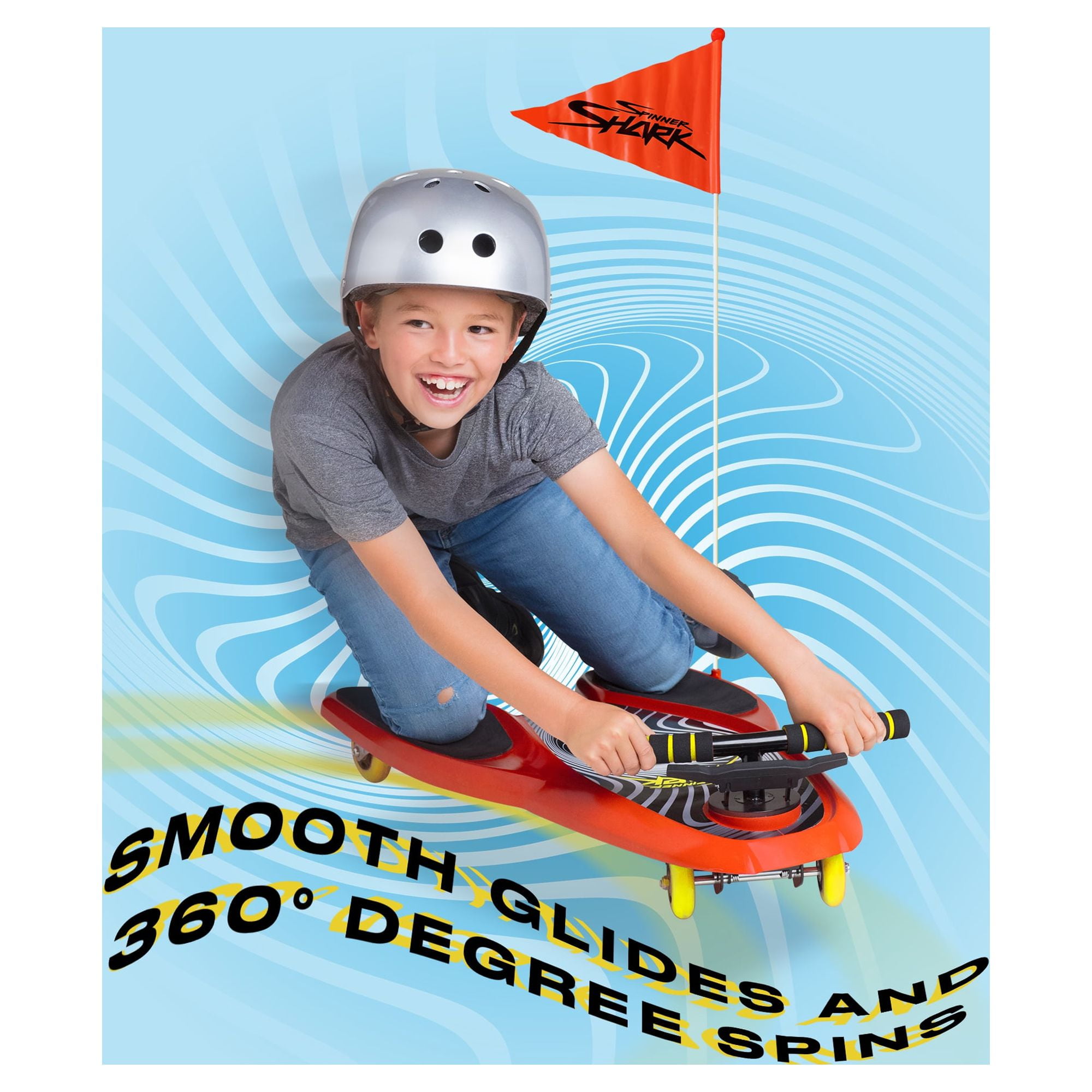 GOMO Red Spinner Shark Kneeboard Toy for Kids 6 Years and up