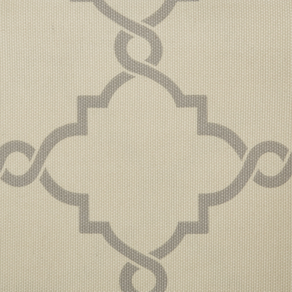MAYEERTY 50x18" Fretwork Print Grommet Top Valance Beige/Grey