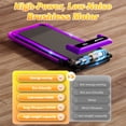 thumbnail image 6 of Yagud Walking Pad Treadmill with Handle Bar & 5% Incline, Foldable Portable Treadmill for Running, Small Under Desk Treadmill for Home, Purple, 6 of 9