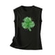thumbnail image 5 of Gibobby Tops Camiseta informal Camiseta estampada para mujer Chaleco informal Blusa Cuello sin mangas Camiseta sin mangas redonda y camisolas para mujer(Negro,M), 5 of 5