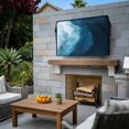 thumbnail image 3 of Outdoor TV Cover 52x30x4.5in, Summer Ocean Waves Watercolor Weatherproof TV Screen Protector with Zipper, Gradient Blue Wavy Outside Television Cover Fits Up to 52-55", 3 of 9