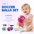 thumbnail image 3 of Balón de Fútbol INPODAK Talla 2 para Niños de 1 a 3 Años con Bomba y Bolsa 2 piezas, 3 of 8