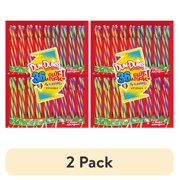 (2 pack) Dum Dums Assorted Flavors Christmas Holiday Candy Canes Stocking Stuffers, Individually Wrapped Treats, 36 Count