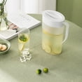 thumbnail image 4 of Jarra con tapa de tres posiciones, jarra de material libre de BPA con tapa a prueba de fugas para verter cómodamente, jarra de diseño ecológico para bebidas frías y calientes, 2 cuartos, 4 of 5