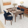 thumbnail image 4 of Drew Modern Solid Wood Walnut Dining Room & Kitchen Table and Chair Set of 4, 4 of 6