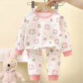thumbnail image 2 of NOLDARES Boys Cotton Sleepwear Dinosaur Long Sleeve 2 Piece Set Toddler Kids Pjs Soft Comfortable Sleepwear for Boys,Pink,3-4 Y, 2 of 5