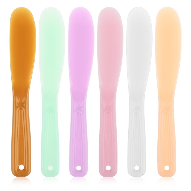 Espátulas de maquillaje Qianyu, 6 unidades, espátulas cosméticas de plástico