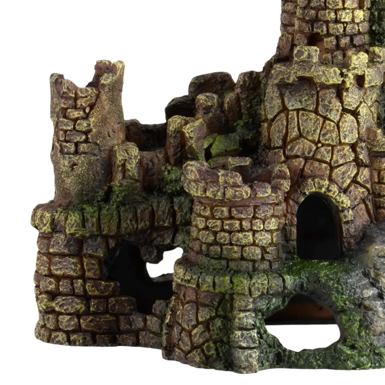 Underwater Treasures Large Artificial Stone Fortress Aquarium Decor, Gray