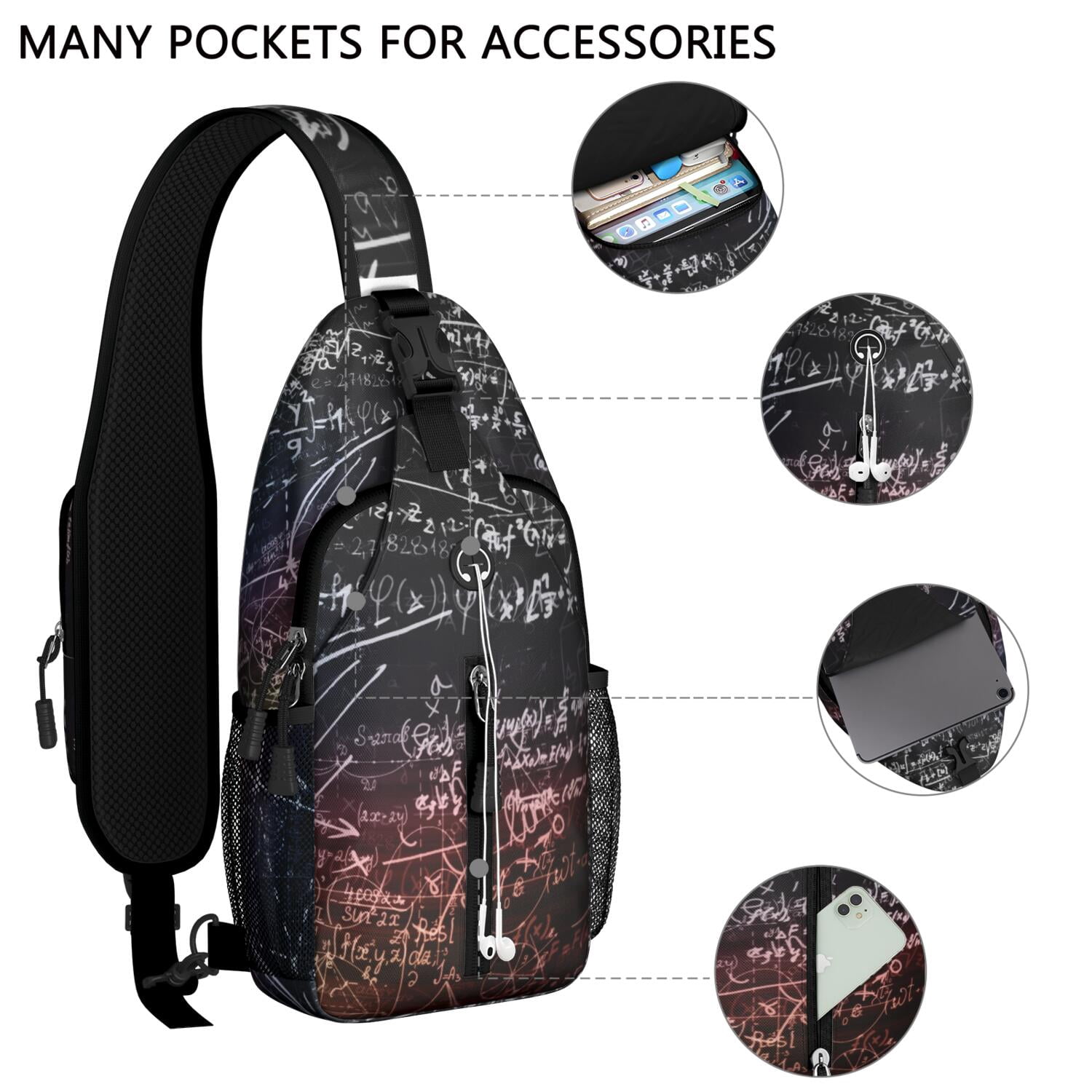 Elegant Butterfly and Flowers Print Crossbody Bag – Anti-theft Pocket, Breathable Back, Smooth Zippers – Garden Boho Style