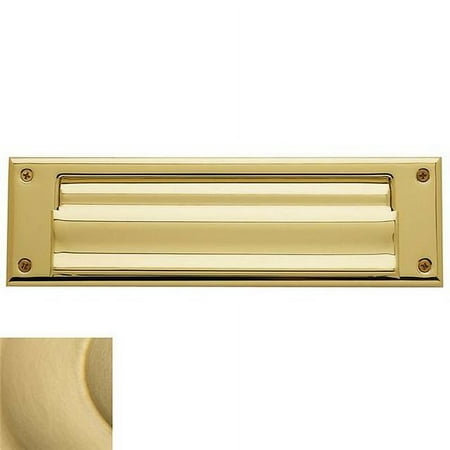 Baldwin 0017.050 Hinged Magazine Size Letter Box Plate, Satin Brass and Black