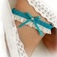 thumbnail image 2 of Landzoo One The Bride's Wedding Garter With Lace Rhinestone Leg Loops Soft Stylish Basic Suspenders, 2 of 3