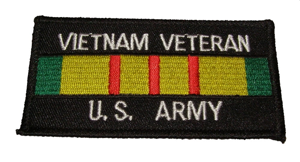 VIETNAM VETERAN U.S. ARMY with Vietnam Service Ribbon Patch Color