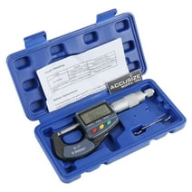 Accusize 0-1'' by 0.0001'' Large Screen Electronic Digital Outside Micrometer Carbide Tipped, C085-0001