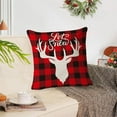 thumbnail image 4 of Moocorvic Christmas Linen Plaid Throw Pillow Covers 18x18, for Couch Sofa Home Farmhouse Decoration, 4 of 7