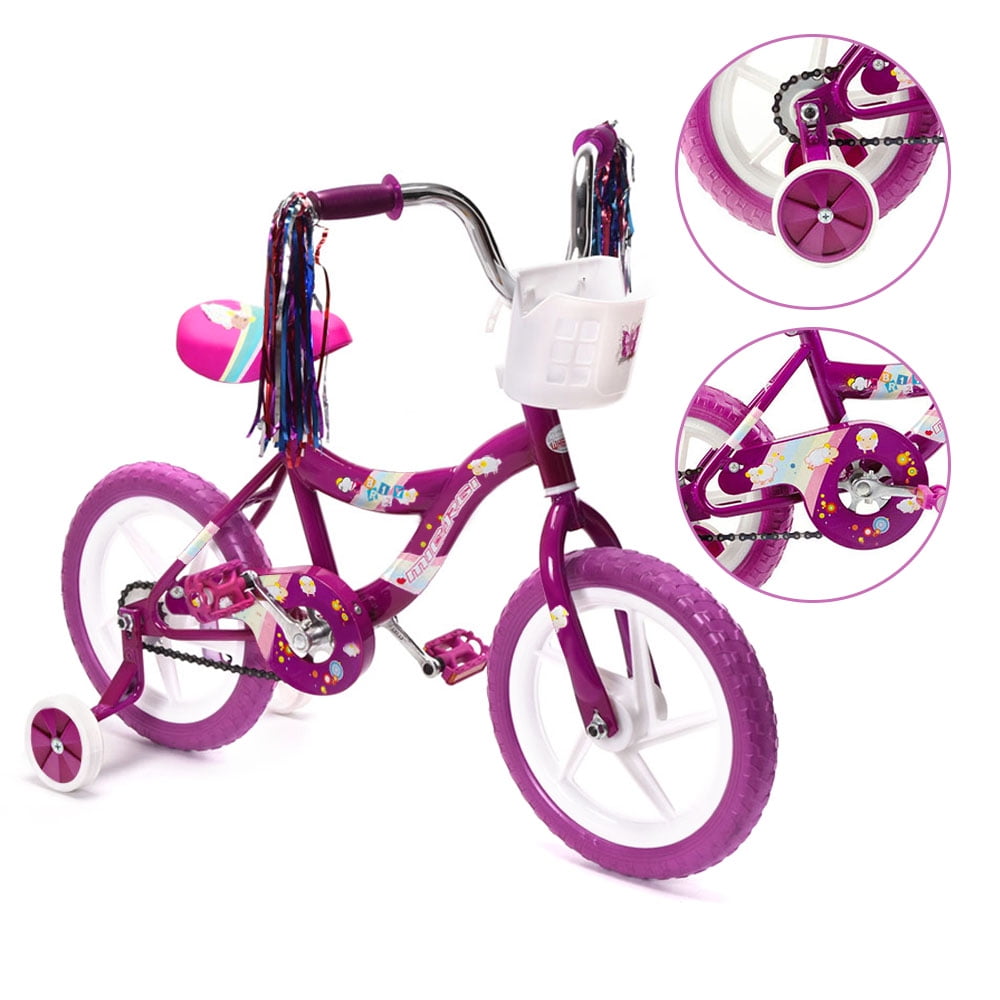Details about   Kids Bike Girls 12" Outdoor Bicycle Training Wheels Toddler Children Pink 