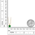 thumbnail image 6 of Gem Stone King 14K Yellow Gold Green Created Emerald Pendant Necklace for Women | 1.00 Cttw | Gemstone May Birthstone | Round 6MM | With 18 inch Chain, 6 of 6