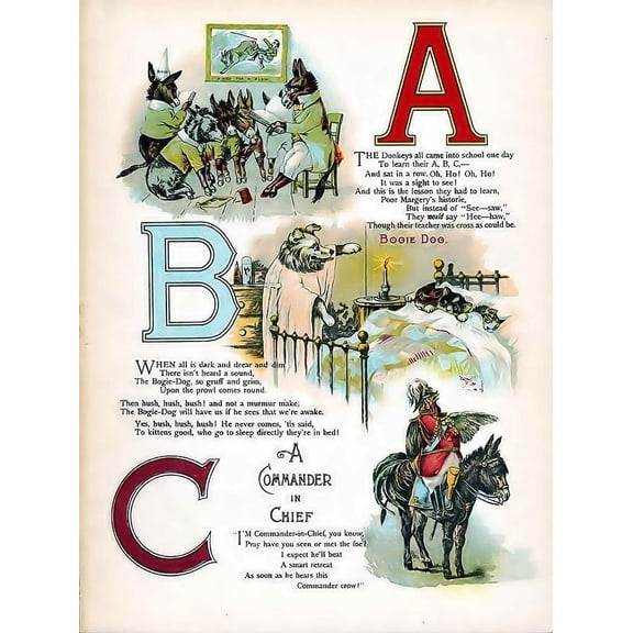 ABC - CANVAS OR FINE PRINT WALL ART PRINT