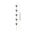 thumbnail image 3 of Ohmyroo Galvanized Rain Chain 47.8 Inch Black Iron Gutter Downspout Catcher Suiting Garden Decor, 3 of 6